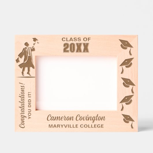 Name des personalisierten Abschlusses, Schule/Uni, Geätzte Rahmen (Vorderseite)