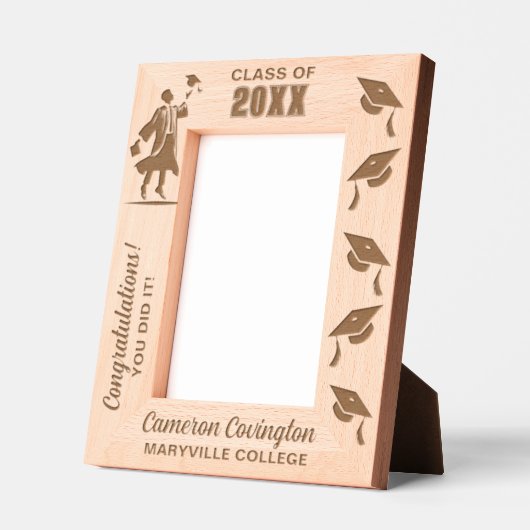 Name des personalisierten Abschlusses, Schule/Uni, Geätzte Rahmen (Links)