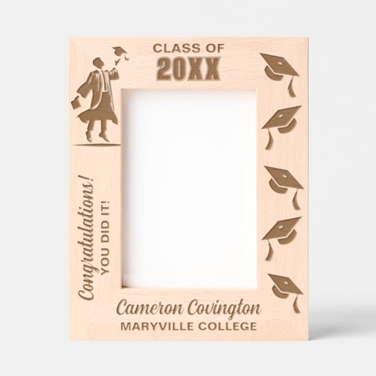 Name des personalisierten Abschlusses, Schule/Uni, Geätzte Rahmen (Vorderseite)