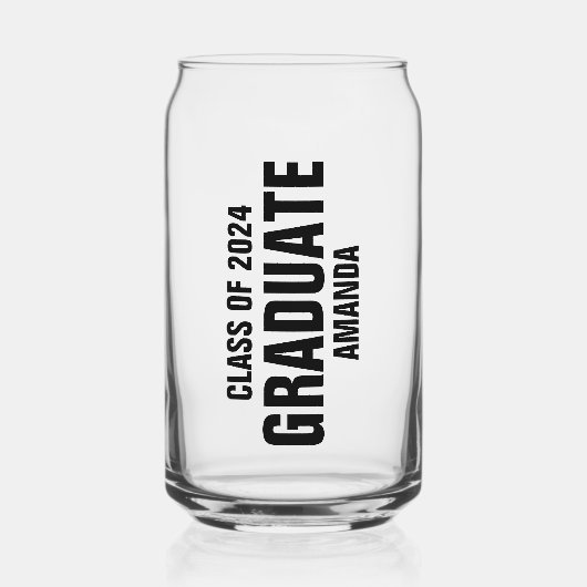 Name des personalisierten Absolventen Dosenglas (Vorderseite)