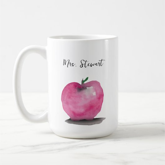 Name des personalisierten Apfellehrers Kaffeetasse (Links)