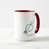 Name des personalisierten Arztes Stethoscope Tasse (VorderseiteRechts)