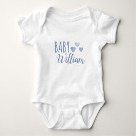 Name des personalisierten Baby-Jungen Hearts Baby Strampler