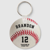 Name des personalisierten Baseball-Spielers Schlüsselanhänger (Vorderseite)