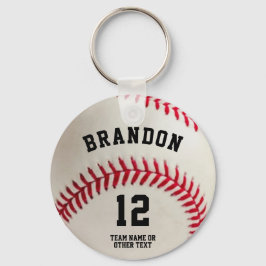 Name des personalisierten Baseball-Spielers Schlüsselanhänger