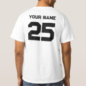 Name des personalisierten Basketballteams, Name un T-Shirt (Rückseite)