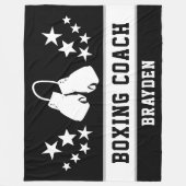 Name des personalisierten Black Boxing Coaches Fleecedecke (Vorderseite)
