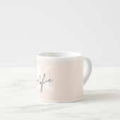 Name des Personalisierten blass pfirsichfarbenen M Espressotasse (Vorderseite Rechts)