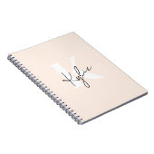 Name des Personalisierten blass pfirsichfarbenen M Notizblock (Rechte Seite)