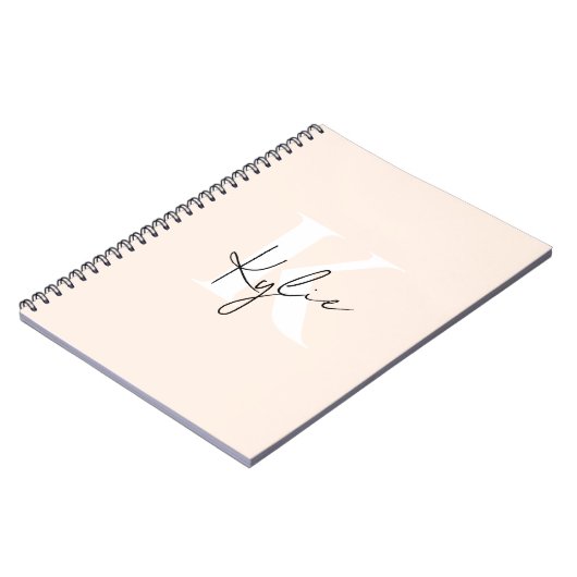 Name des Personalisierten blass pfirsichfarbenen M Notizblock (Linke Seite)