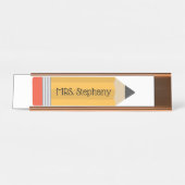 Name des personalisierten Bleistift-Lehrers zurück Schreibtischnamensplakette (Vorderseite )