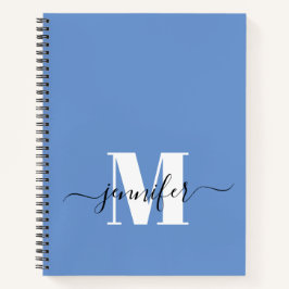 Name des Personalisierten Blue White Sketchbook Mo Notizblock