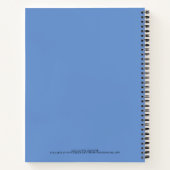 Name des Personalisierten Blue White Sketchbook Mo Notizblock (Rückseite)