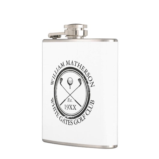 Name des personalisierten Classic Golf Clubs Flachmann (Links)