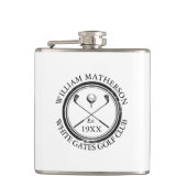 Name des personalisierten Classic Golf Clubs Flachmann (Vorderseite)