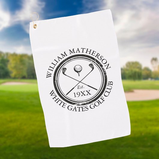 Name des personalisierten Classic Golf Clubs Golfhandtuch