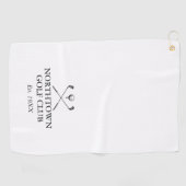 Name des personalisierten Classic Golf Clubs Golfhandtuch (Horizontal)