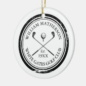 Name des personalisierten Classic Golf Clubs Keramik Ornament (Links)