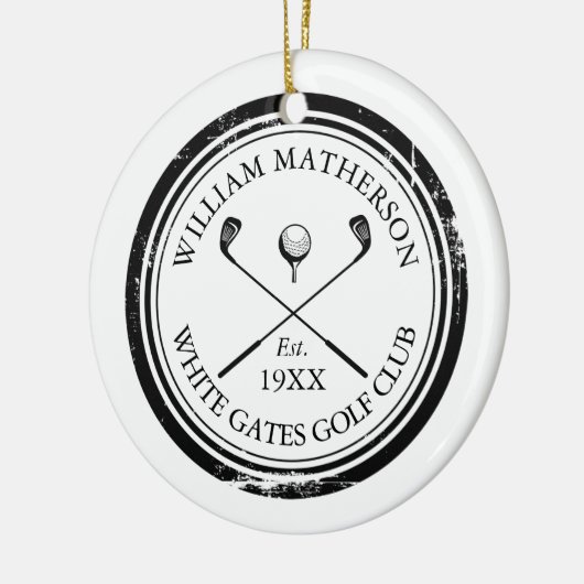 Name des personalisierten Classic Golf Clubs Keramik Ornament (Links)