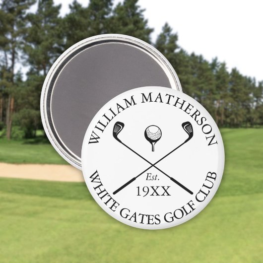 Name des personalisierten Classic Golf Clubs Magnet