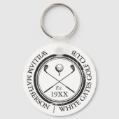 Name des personalisierten Classic Golf Clubs Schlüsselanhänger (Vorderseite)