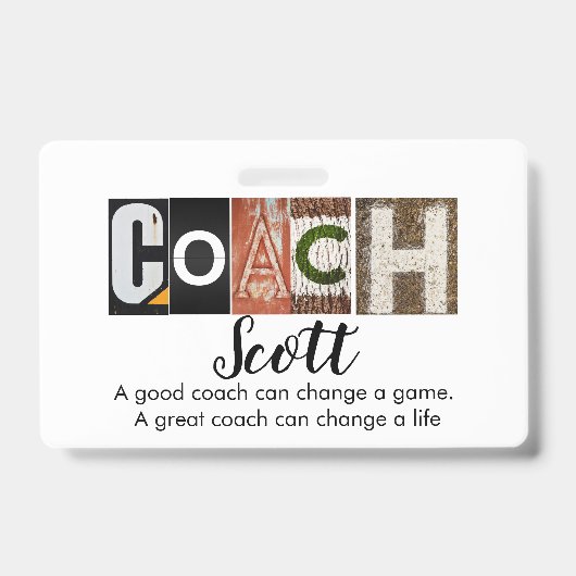 Name des personalisierten Coach Ausweis (Vorderseite)