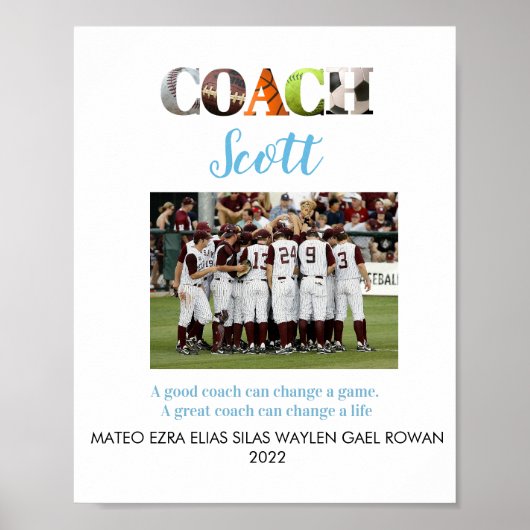 Name des personalisierten Coach Poster (Vorne)