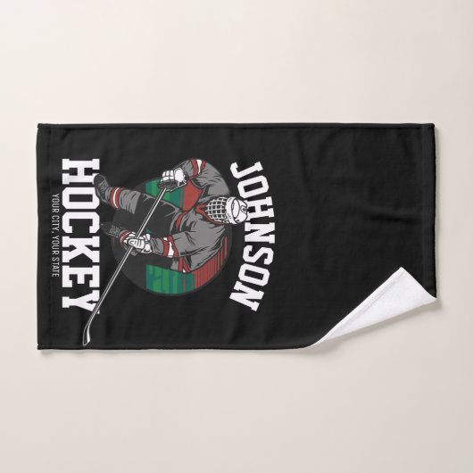 Name des personalisierten Eishockey-Spielerteams Badhandtuch Set (Handtuch)