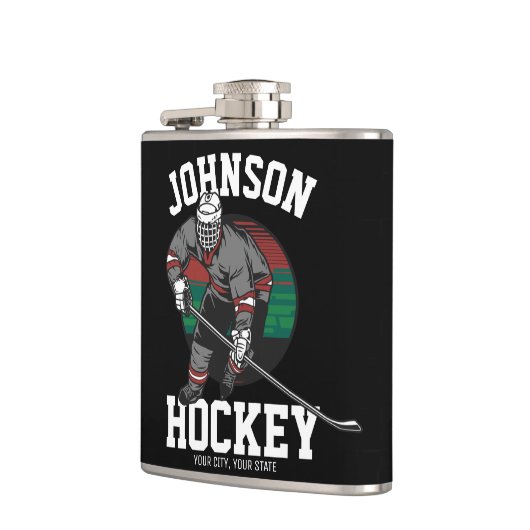 Name des personalisierten Eishockey-Spielerteams Flachmann (Links)