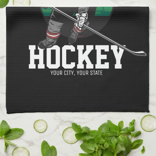 Name des personalisierten Eishockey-Spielerteams Geschirrtuch (Gefaltet)