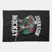 Name des personalisierten Eishockey-Spielerteams Geschirrtuch (Horizontal)