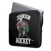 Name des personalisierten Eishockey-Spielerteams Laptopschutzhülle (Vorderseite Links)