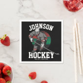 Name des personalisierten Eishockey-Spielerteams Serviette (Beispiel)