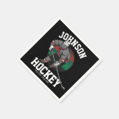Name des personalisierten Eishockey-Spielerteams Serviette (Ecke)