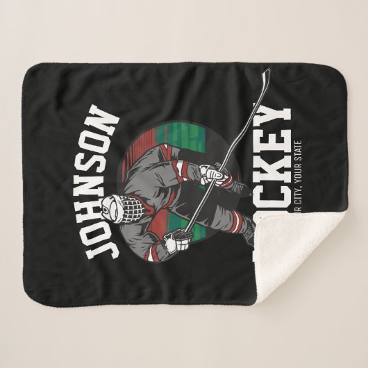 Name des personalisierten Eishockey-Spielerteams Sherpadecke (Vorderseite (Horizontal))