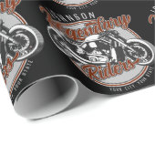 Name des personalisierten Fahrrads Geschenkpapier (Rolleneckpunkt)