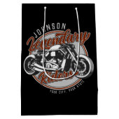 Name des personalisierten Fahrrads Mittlere Geschenktüte (Rückseite)