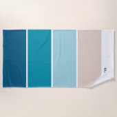 Name des personalisierten Farbmusters Strandtuch (Vorderseite)