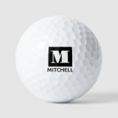 Name des personalisierten fett Anfangsbuchstabens  Golfball (Vorderseite)