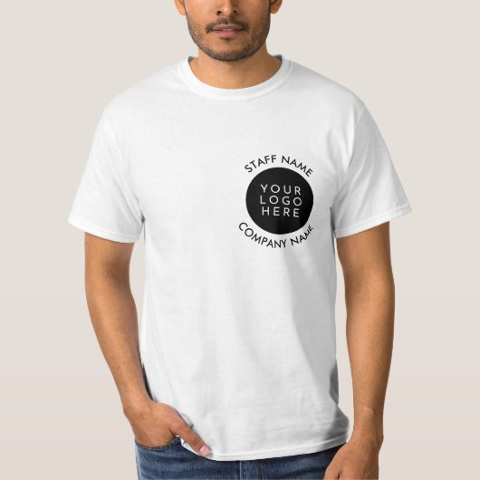 Name des Personalisierten Firmenlogos auf zwei Sei T-Shirt (Vorderseite)
