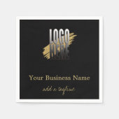 Name des personalisierten Firmenlogos, bearbeitet Serviette (Vorderseite)