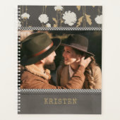 Name des Personalisierten Fotos des modernen Blume Planer (Vorderseite)