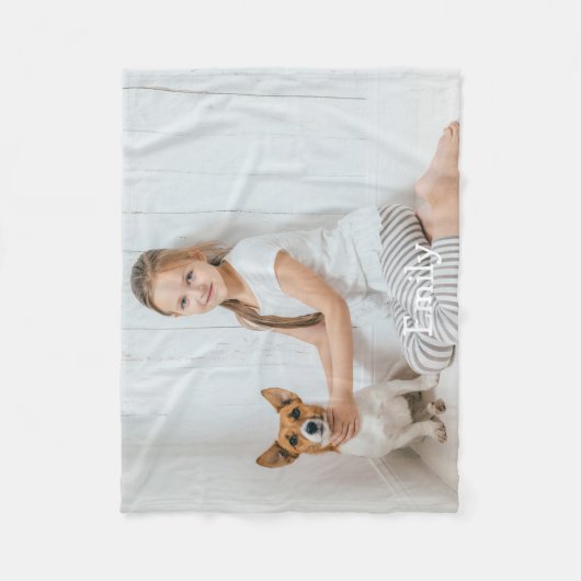 Name des Personalisierten Fotos für modernen Spaß Fleecedecke (Vorderseite)