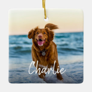 Name des personalisierten Fotos Keramikornament