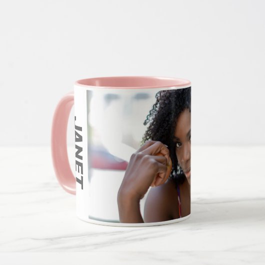 Name des personalisierten Fotos Niedlich Tasse (Vorderseite Links)