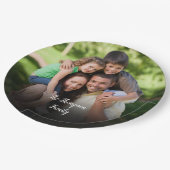 Name des personalisierten Fotos Pappteller (Schrägansicht)