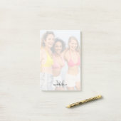 Name des personalisierten Fotos Post-it Klebezettel (Auf Schreibtisch)