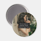 Name des Personalisierten Fotos Slogan RD Magnet (Vorderseite/Rückseite)