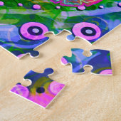 Name des personalisierten Fun Floral Herzens Puzzle (Seite)