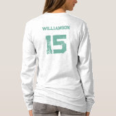 Name des personalisierten Fußballjahrs T-Shirt (Rückseite)